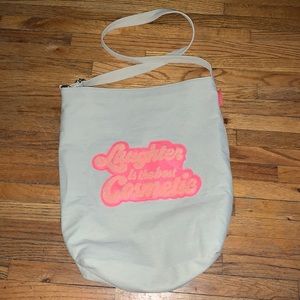 Benefit~Denim Laughter Tote Bag~Laughter is the Best Cosmetic